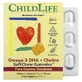 Омега-3, ДГК + холін ChildLife Omega-3 DHA + Choline SoftMelts, для дітей, натуральний смак маракуї, 27 таблеток