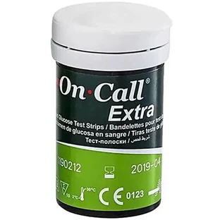 Тест-полоски Acon On Call Extra для глюкометра, 25 штук