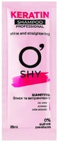 Шампунь O'Shy Keratin Professional Shampoo Блиск та випрямлення волосся, пробник, 15 мл