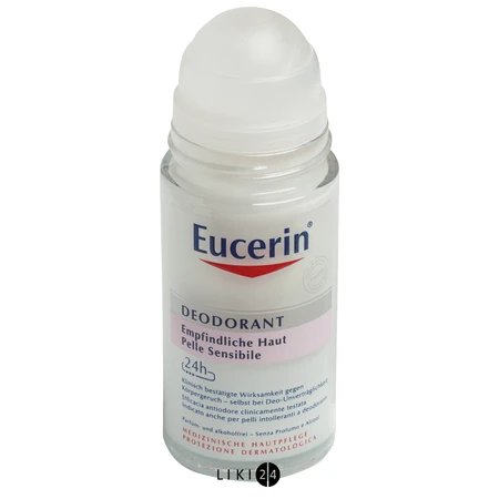 Антиперспирант роликовый Eucerin 24 часа защиты для гиперчувствительной и склонной к аллергическим реакциям кожи 50 мл: цены и характеристики