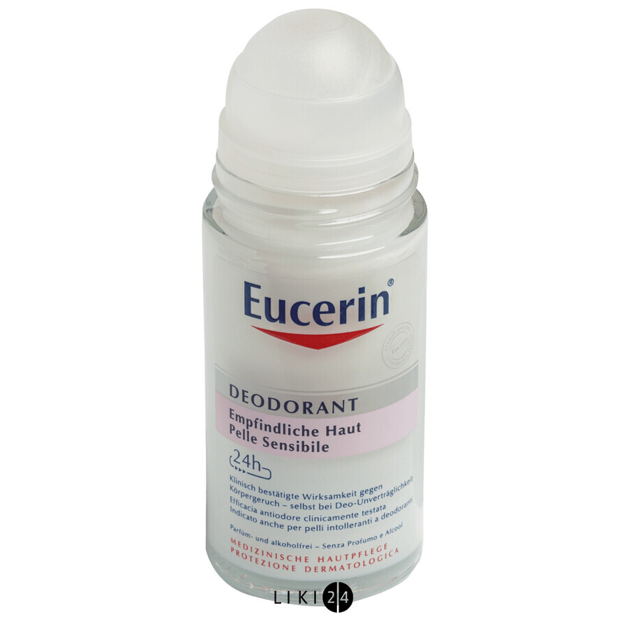 Антиперспірант роликовий Eucerin 24 години захисту для гіперчутливої і схильної до алергічних реакцій шкіри 50 мл: ціни та характеристики