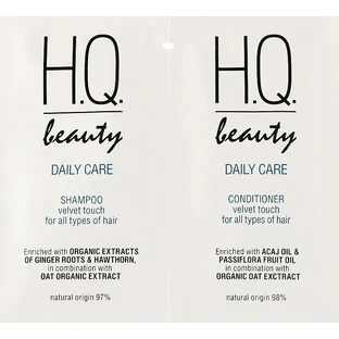 Набор пробников для всех типов волос H.Q.Beauty Daily Care шампунь 10 мл + кондиционер для ежедневного ухода 10 мл
