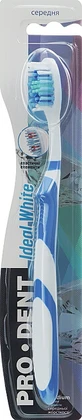 Зубна щітка Pro Dent Ideal White, середньої жорсткості, біло-синя