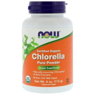 Хлорелла Now Foods Chlorella , сертифицированная, органическая, чистый порошок, 113 г