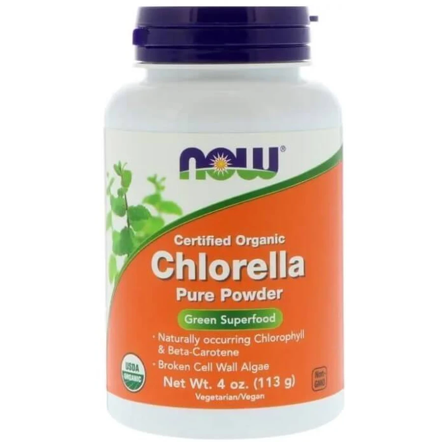 Хлорелла Now Foods Chlorella , сертифицированная, органическая, чистый порошок, 113 г: цены и характеристики