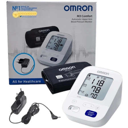 Тонометр Omron M3 Comfort HEM-7155-E автоматичний + адаптер змінного струму HHP-CM01: ціни та характеристики
