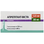 Апрепітант-Віста капсули комбі-упаковка 3 шт: капсули по 125 мг 1 шт. + капсули по 80 мг 2 шт.: ціни та характеристики