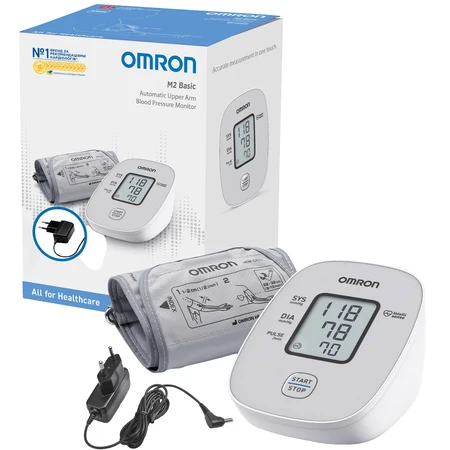 Тонометр Omron модель M2 Basic HEM-7121J-E автоматичний + адаптер змінного струму HHP-CM01: ціни та характеристики