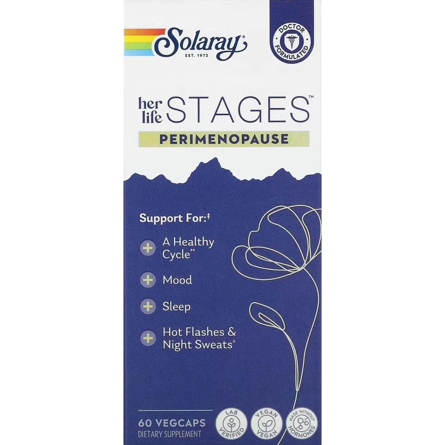 Комплекс Solaray Womens Health Perimenopause для підтримки жіночого здоров'я перед менопаузою флакон капсули, 60 шт. : ціни та характеристики