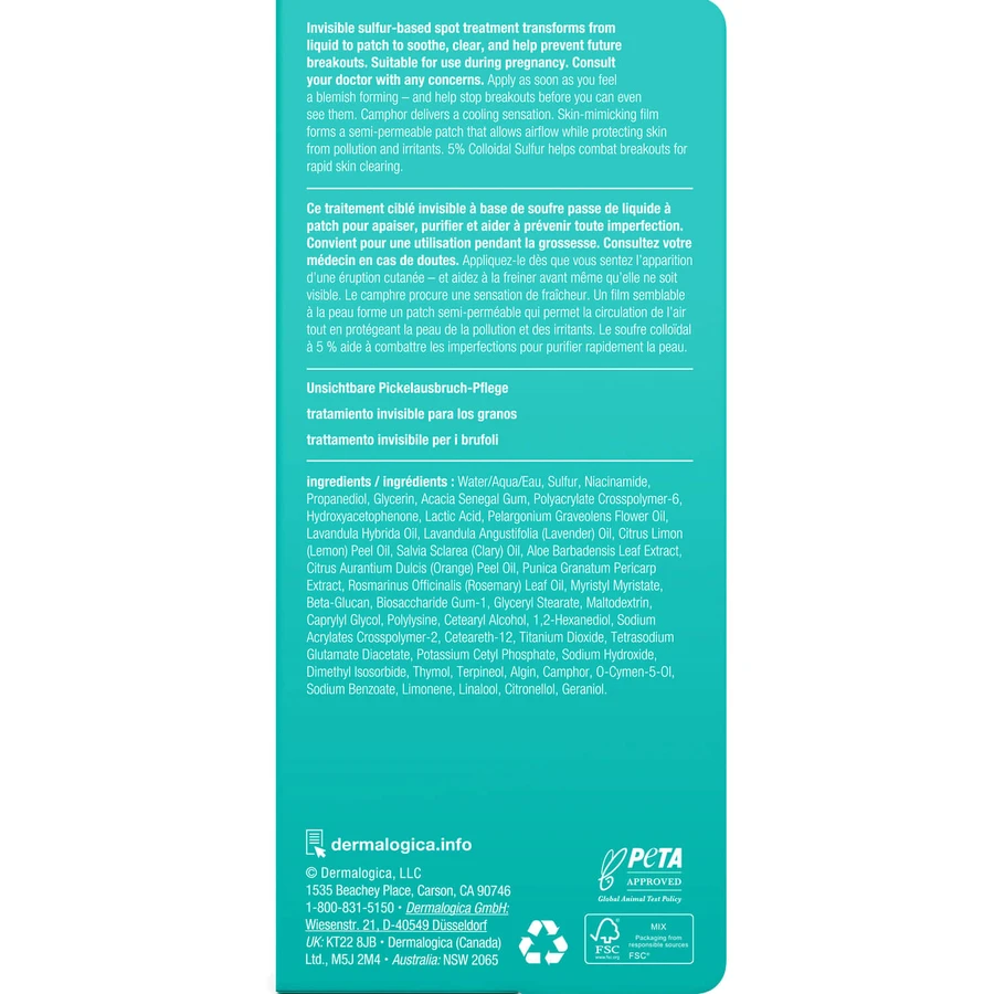 Рідкий пластир для обличчя Dermalogica Deep Acne Invisible Liquid Patch для лікування акне, 15 мл: ціни та характеристики