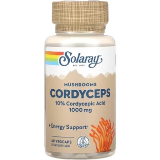 Гриб кордицепс Solaray Cordyceps Mushroom Extract 1000 мг капсулы флакон 60 шт.