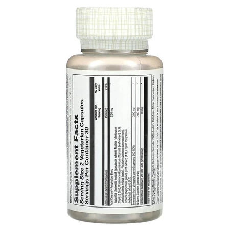 Комплекс Solaray Total Cleanse Respiratory для очищения органов дыхания, 60 шт.: цены и характеристики