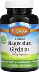 Магній гліцинат хелат Carlson Chelated Magnesium Glycinate 200 мг, 90 таблеток