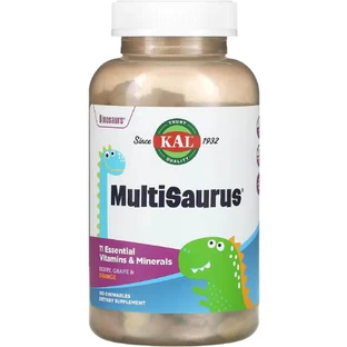 Мультизаурус KAL Multisaurus со вкусом ягод, винограда и апельсина таблетки жевательные 90 шт.