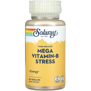Мега-витамин B Solaray Mega Vitamin-B Stress капсулы флакон, 60 шт.