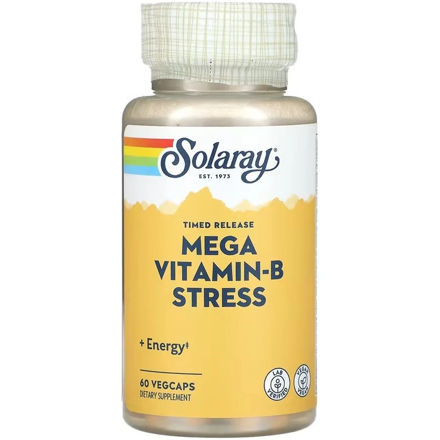 Мега-витамин B Solaray Mega Vitamin-B Stress капсулы флакон, 60 шт.: цены и характеристики