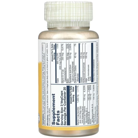 Мега-витамин B Solaray Mega Vitamin-B Stress капсулы флакон, 60 шт.: цены и характеристики
