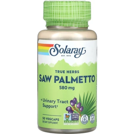Ягоди Со Пальметто Solaray Saw Palmetto Berry 580 мг капсули для здоров'я сечовивідних шляхів флакон, 50 шт.: ціни та характеристики
