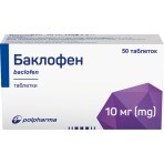 Баклофен табл. 10 мг №50: ціни та характеристики