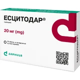 Есцитодар 20 мг таблетки, що диспергуються в ротовій порожнині, 30 шт.
