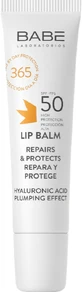 Бальзам для губ Babe Laboratorios солнцезащитный с гиалуроновой кислотой SPF 50, 15 мл