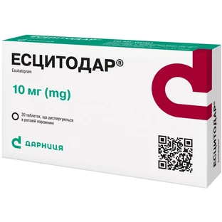 Есцитодар 10 мг таблетки, що диспергуються в ротовій порожнині 2 блістери по 15 шт.