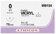 Шовний матеріал Vicryl W9154 розмір USP 0, ріжуча голка 40 мм, 1/2 кола, довжина 75 см