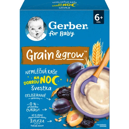Каша безмолочная детская Nestle Gerber Овсяно-пшеничная с черносливом с 6-ти месяцев 200 г: цены и характеристики