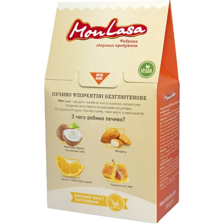 Печенье MonLasa Флорентине безглютеновое Vegan Friendly 120 г: цены и характеристики