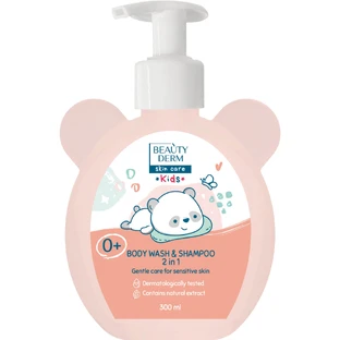 Гель-шампунь для купання Beauty Derm Kids дитячий 2 в 1 для немовлят 300 мл