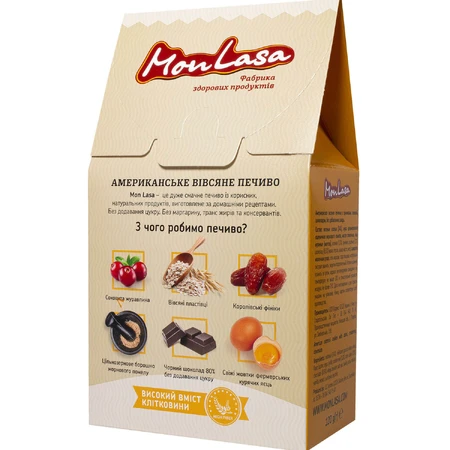 Печиво MonLasa Американське вівсяне, 120 г: ціни та характеристики