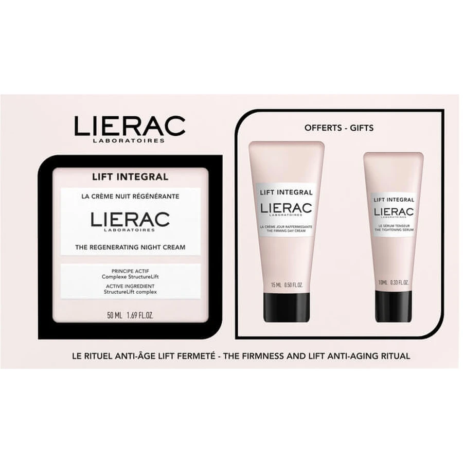 Набір Lierac Lift Integral: нічний крем, 50 мл + денний крем, 15 мл + сироватка, 10 мл: ціни та характеристики