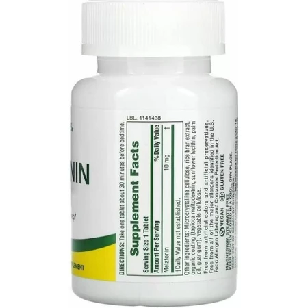Мелатонін Natures Plus Fast Acting Melatonin 10 мг, швидкодіючий 90 таблеток: ціни та характеристики
