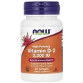 Витамин D-3 NOW Foods Vitamin D-3 5000 МЕ, высокоэффективный, 30 гелевых капсул