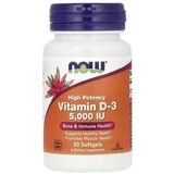 Витамин D-3 NOW Foods Vitamin D-3 5000 МЕ, высокоэффективный, 30 гелевых капсул