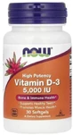Витамин D-3 NOW Foods Vitamin D-3 5000 МЕ, высокоэффективный, 30 гелевых капсул