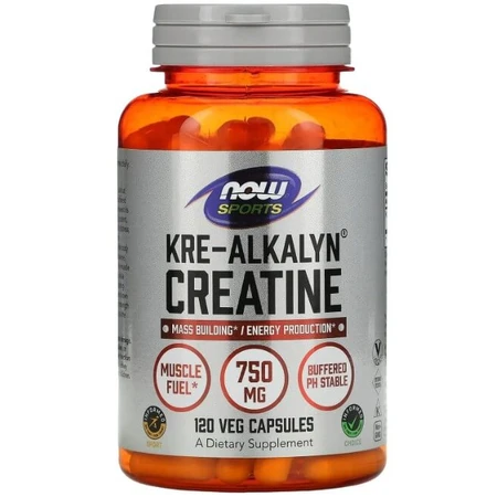 Креатин Now Foods Sports 750 мг Kre-Alkalyn Creatine, 120 вегетарианских капсул: цены и характеристики
