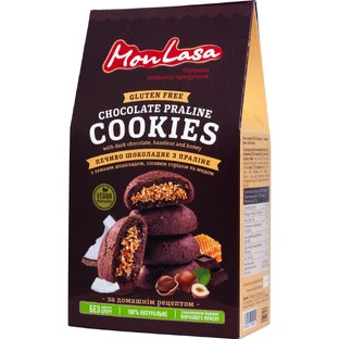 Печиво MonLasa Праліне з лісовим горіхом Vegan Friendly 120 г