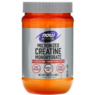 Креатин моногидрат Now Foods Sports Micronized Creatine Monohydrate, микронизированный, 500 г