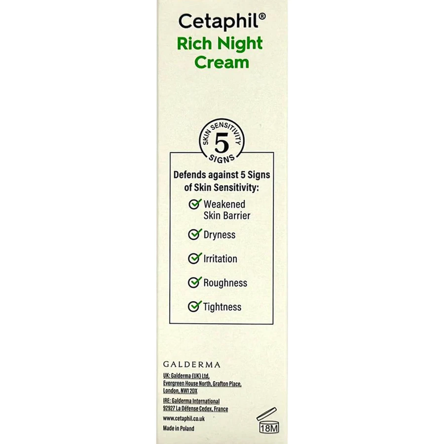 Крем для обличчя Cetaphil Rich Night Cream нічний для сухої та чутливої шкіри 50 г: ціни та характеристики