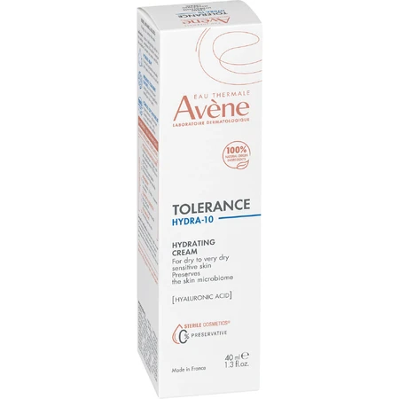 Крем для обличчя Avene Tolerance Hydra-10 зволожувальний з гіалуроновою кислотою, 40 мл: ціни та характеристики