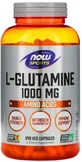 L-глютамін Now Foods Sports L-Glutamine 1000 мг подвійної сили, 240 вегетаріанських капсул