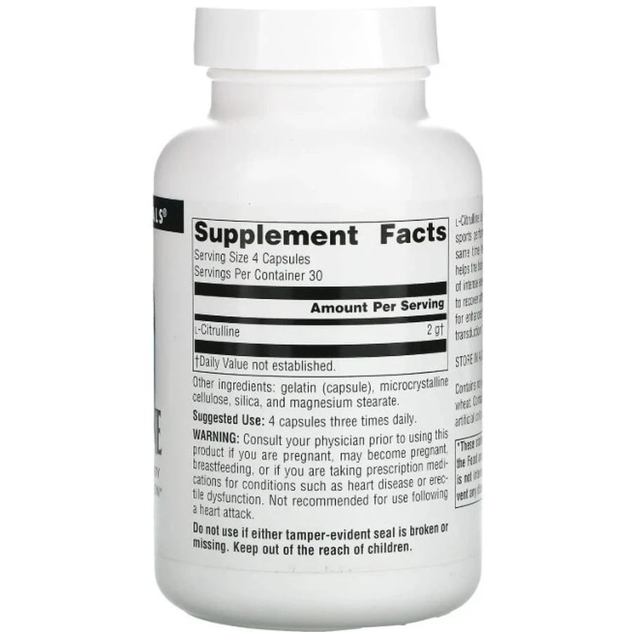 L-цитрулін Source Naturals L-Citrulline 125 мг, 120 капсул: ціни та характеристики