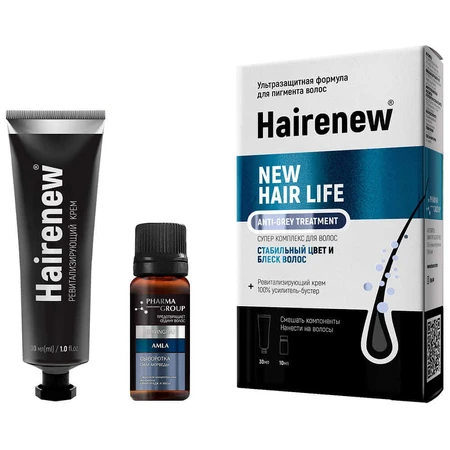 Инновационный комплекс для волос Hairenew Ультразахист от седины 30 мл + 10 мл: цены и характеристики
