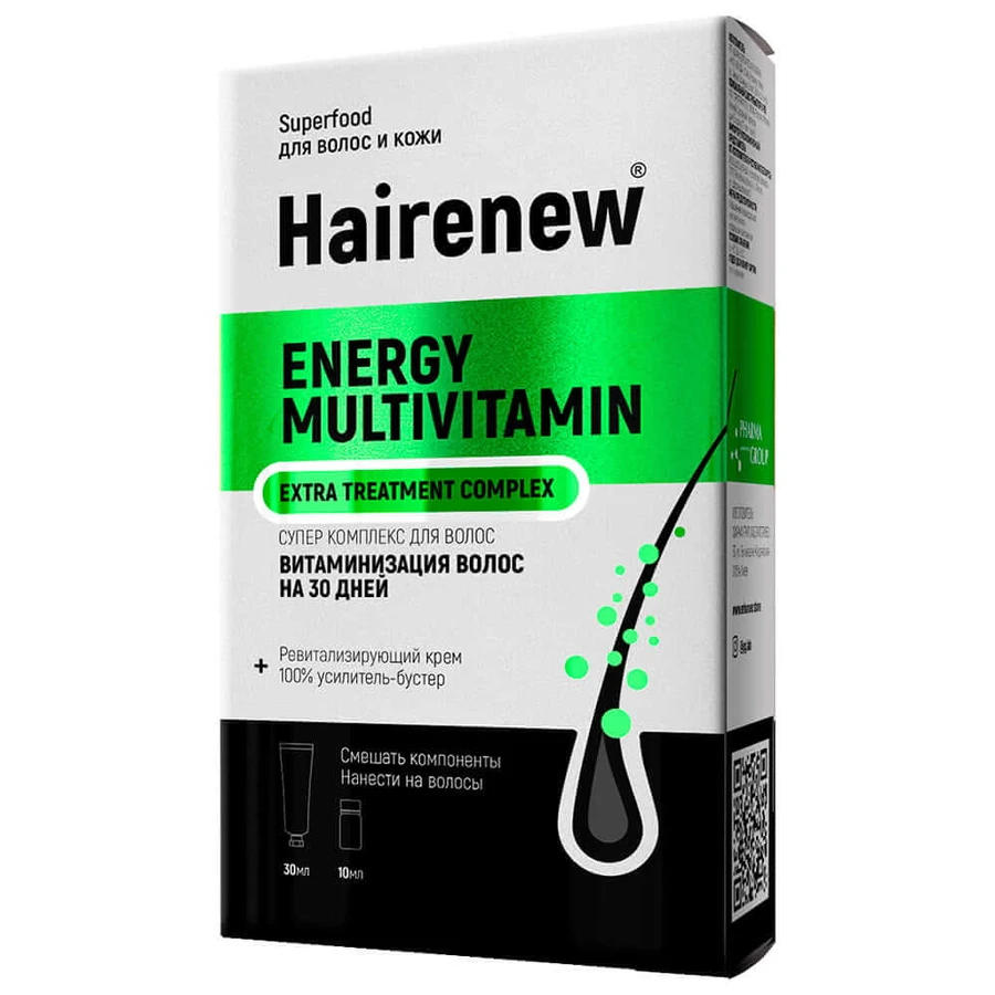 Инновационный комплекс для волос Hairenew Витамизация на 30 дней 30 мл + 10 мл: цены и характеристики