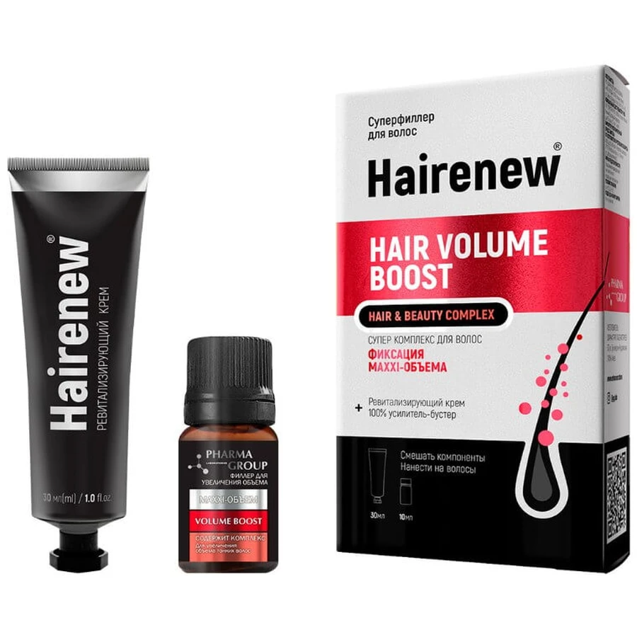Инновационный комплекс для волос Hairenew Maxi-объем 30 мл + 3 мл: цены и характеристики