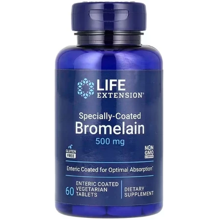 Бромелайн Life Extension Bromelain 500 мг таблетки для улучшения пищеварения, 60 шт.: цены и характеристики