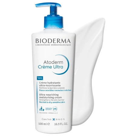 Крем Bioderma Atoderm Ultra для сухої атопічної шкіри для обличчя та тіла, 500 мл: ціни та характеристики