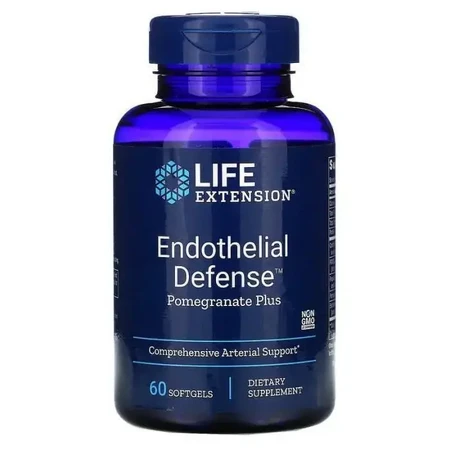 Артеріальна підтримка з гранатом Life Extension Endothelial Defense, Pomegranate Plus капсули 60 шт: ціни та характеристики