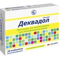 Деквадол таблетки для рассасывания с лимонным вкусом №36 (12х3)